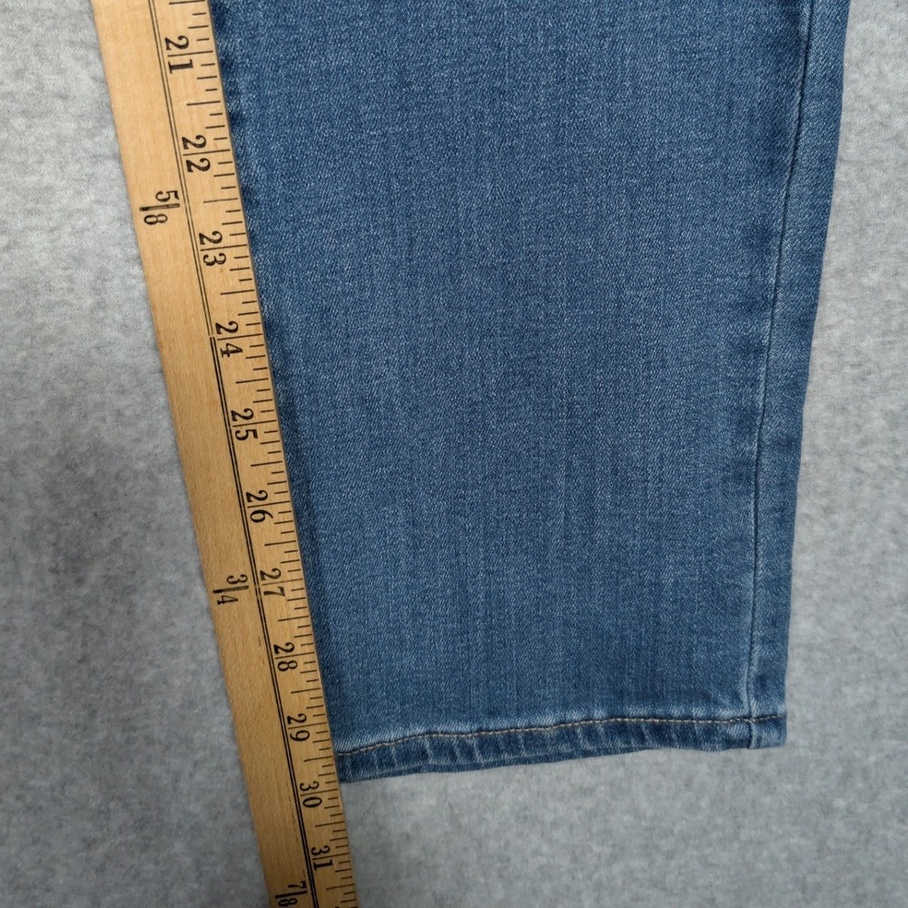 LOGO Lori Goldstein Jeans Womens 12 Blue Embroidered Boho Denim Floral - Picture 9 of 9